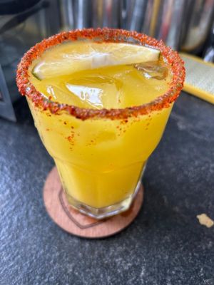 Picture of a spicy pineapple margarita.