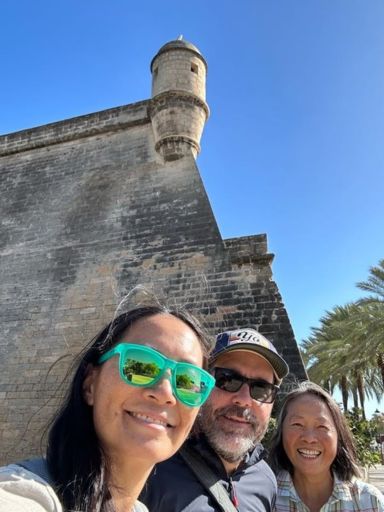 Selfie of Dog and Dragon and Dragon's mom, "Horse".