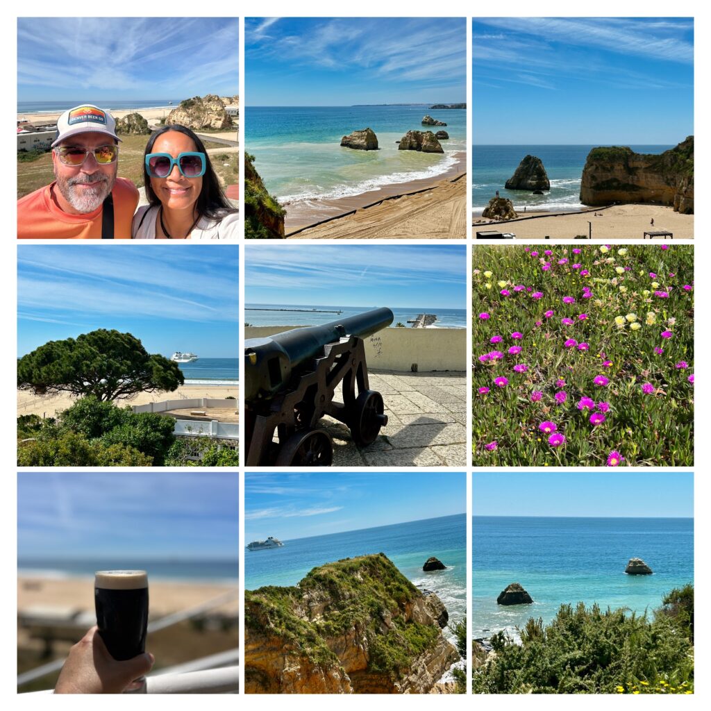 Collage of images taken in Portimão.